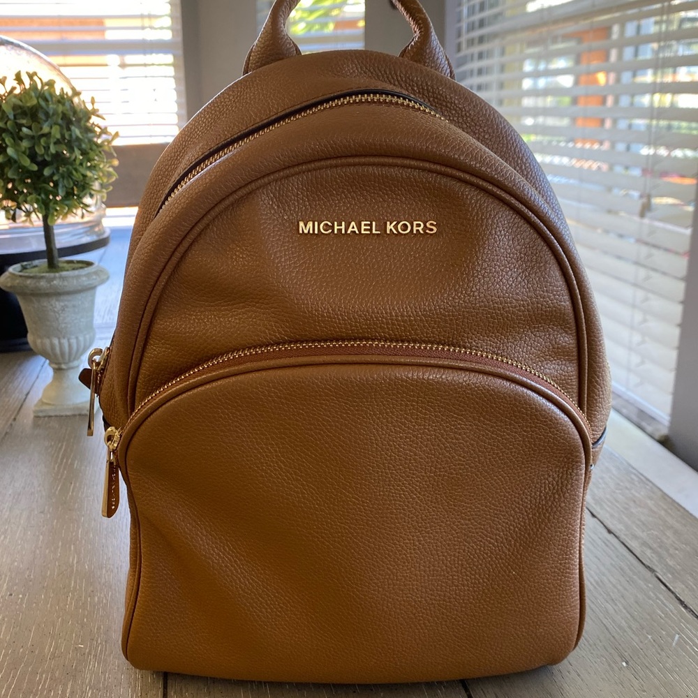 Michael Kors Abbey Luggage Leather Backpack